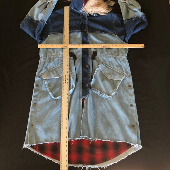 NWOT Free People Days To Come Denim Parka Sz S - Picture 8 of 15